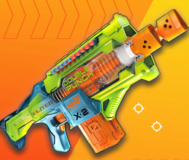 NERF Elite 2.0 DOUBLE PUNCH - Full Review - Firing Demo and FPS