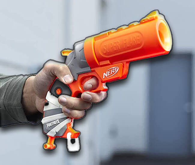 Nerf Fortnite Flare Dart Blaster, Includes 3 Nerf Mega Darts